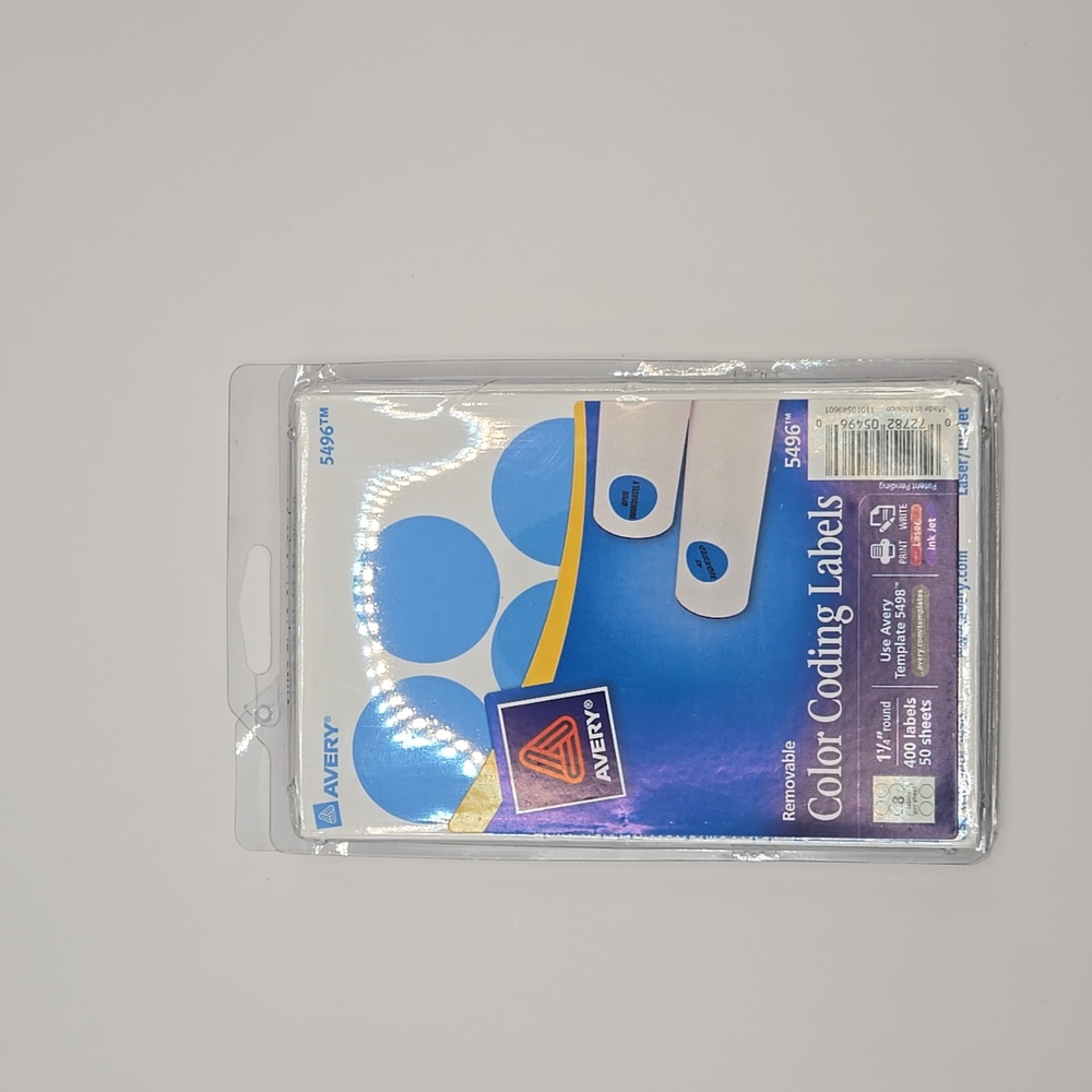 Avery Printable Self-Adhesive Removable Color-Coding Labels (5496)